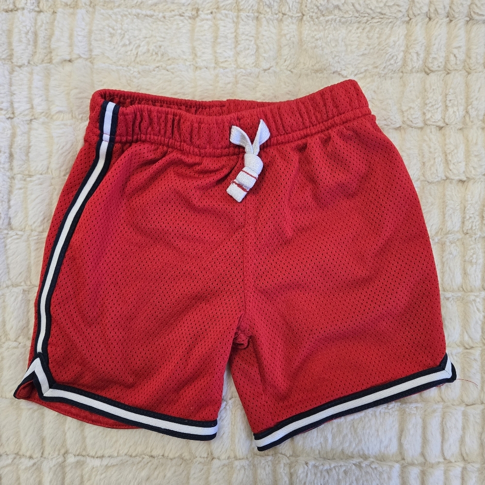 Carter's Vibrant Red Kids Shorts with White Stripe 24 Months EUC